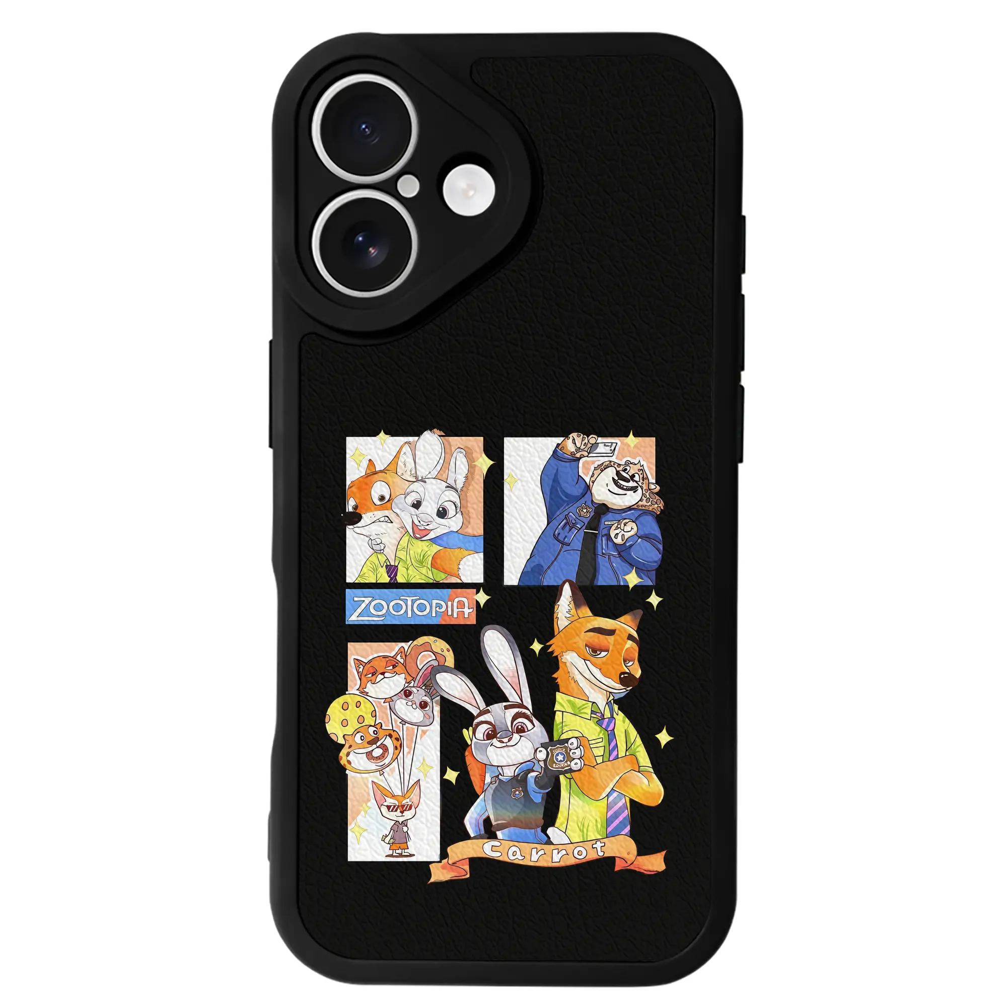 ズートピア グッズ,ジュディ・ホップス - IPhone 16シリーズ対応 ・ シリコンスマホケース ・ レザー調 ・ 高精度フィット ・ 耐衝撃 ・ ワイヤレス充電対応 ・ 精密カット